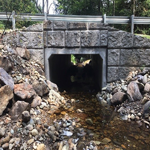 Baine Road culvert in Marlow after a hazard mitigation assistance grant upgrade.